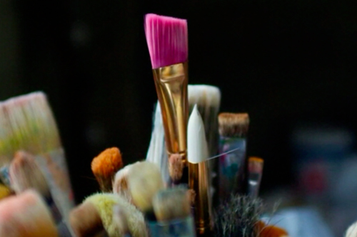 Paintbrushes.